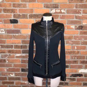 My Favorite Things Silk Blend Full Zip Sweater Jacket Womens Size Small